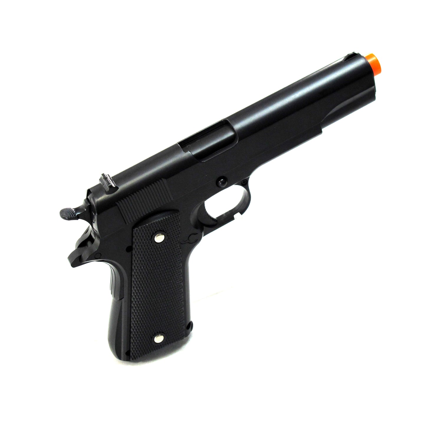 BBTac 1911 Airsoft Pistol Handgun Replica Spring Loaded with Realistic Working Hammer, Saftey grip and Magazine (Black Tactical)
