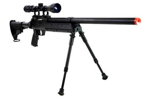 470 fps wellfire aps sr-2 modular full metal bolt action sniper rifle w/ scope pkg mb06d