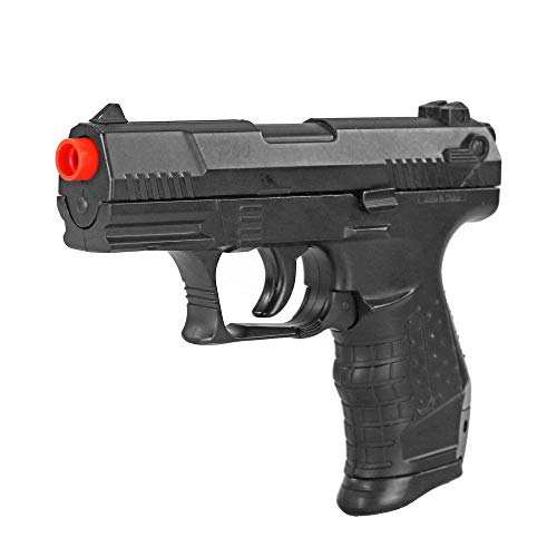 BBTac Airsoft Pistol - Metal Slide Airsoft Gun Spring Powered 240 FPS, Metal Alloy Construction (Black)