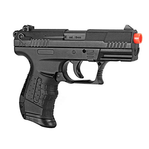 BBTac Airsoft Pistol - Metal Slide Airsoft Gun Spring Powered 240 FPS, Metal Alloy Construction (Black)