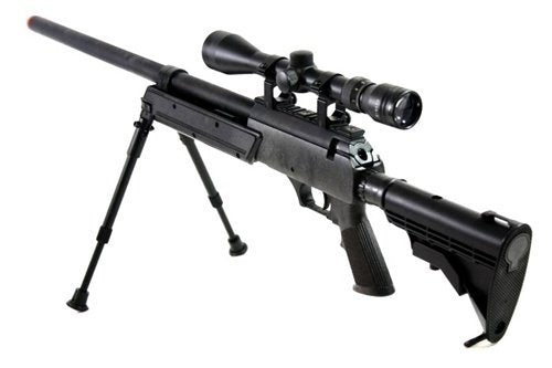 470 fps wellfire aps sr-2 modular full metal bolt action sniper rifle w/ scope pkg mb06d
