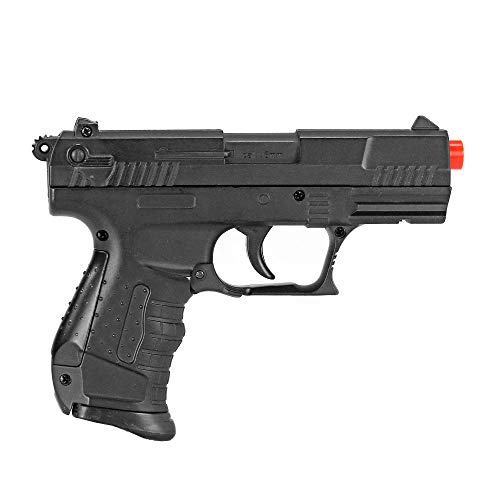 BBTac Airsoft Pistol - Metal Slide Airsoft Gun Spring Powered 240 FPS, Metal Alloy Construction (Black)