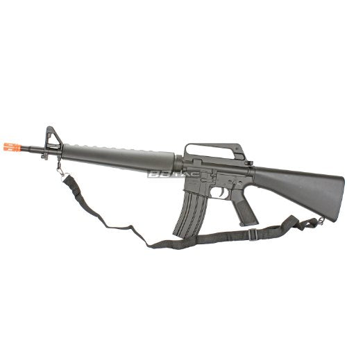 BBTac M16-A1 Airsoft Rifle Replica Vietnam War | Spring Powered Airsoft Gun with Realistic Military Design, Durable Build, and 6mm BB Compatibility