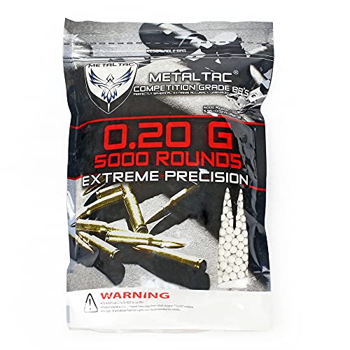 MetalTac® Airsoft BBS 0.20g 30,000 Round 6mm BBS Airsoft Pellets for Airsoft bb Guns