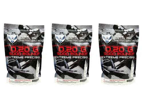 MetalTac® Airsoft BBS 0.20g 15,000 Round 6mm BBS Airsoft Pellets for Airsoft bb Guns
