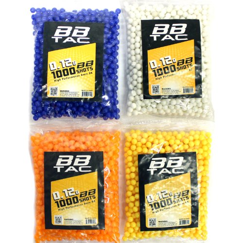 BBTac 1000 Bag .12g 6mm BBs for Airsoft Guns