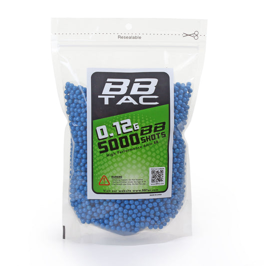 BBTac 10000 Rounds .12g 6mm BBs for Airsoft Guns (Blue) (Pack of 2, 5000 Bag)