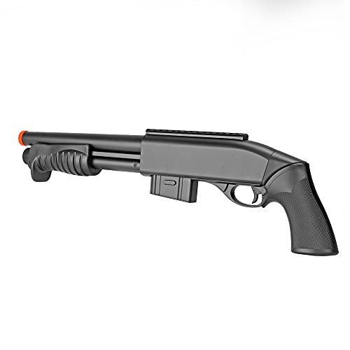 BBTac Airsoft Shotgun Shorty Pump Action Spring Airsoft Gun M401 Powerful FPS with Clip