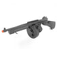 BBTac Airsoft Tommy Gun M1A1 Sub-Machine Gun Chicago Full Auto Electric SMG AEG with Drum, Battery & Charger