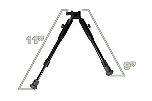 ARMSTAC® Tactical Bipod OP-I Aluminium Foldable Adjustable Height fits Picatinny Rail with ARMSTAC
