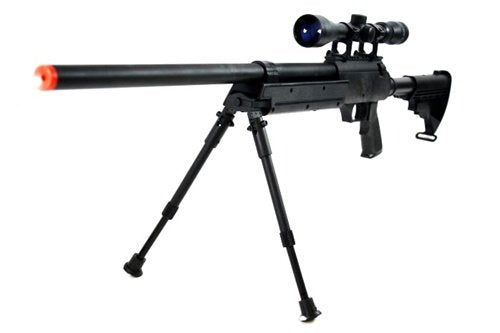  BBTac Rifle de francotirador de Airsoft VSR-10 – Bolt Action  Potente pistola de aire comprimido de resorte con alcance de caza y bípode  : Deportes y Actividades al Aire Libre
