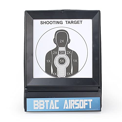 BBTac Airsoft Target with Trap Net Catcher, Stand and Paper Target, for Airsoft Gun Training Shooting BB Pellets Indoor Outdoor