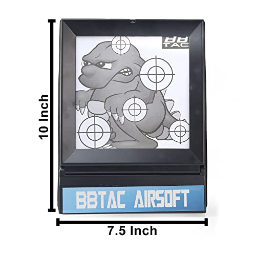 BBTac Airsoft Target with Trap Net Catcher, Stand and Paper Target, for Airsoft Gun Training Shooting BB Pellets Indoor Outdoor