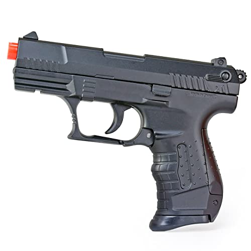 BBTac Airsoft Pistol - Metal Slide Airsoft Gun Spring Powered 240 FPS, Metal Alloy Construction (Black)