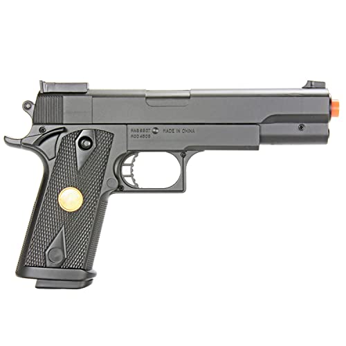 BBTac Airsoft Pistol Gun 1911-Tactical Hi-Capa Spring Loaded Air-Soft Hand Gun Full Size