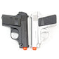 BBTac Airsoft Spring Pistol 328 Silver and Black Dual Air Soft Sub-Compact Mini Pocket Pistols Spring Airsoft Gun