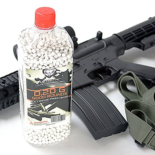 MetalTac Airsoft BBS .20g 5000 Bottle 6mm for Airsoft Guns Perfect Grade Percision Accurate BB Pellets