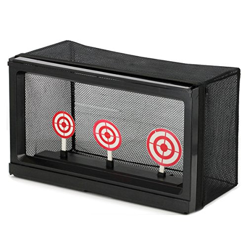 BBTac Airsoft Target with Auto-Reset, Stand, Trap Net Catcher, for Airsoft Gun Shooting BB Pellets Indoor Outdoor