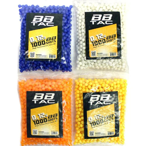 BBTac 1000 Bag .12g 6mm BBs for Airsoft Guns (Orange)